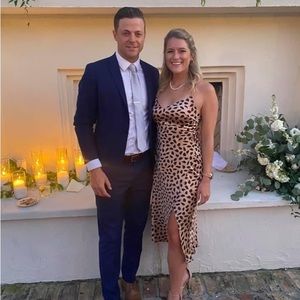 Hello molly cowl neck satin midi dress